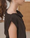 BASERANGE 25 Early Spring Organic Cotton Large Neckline Irregular Vest BAS-TOTUT-RC-SU25-FOVEA